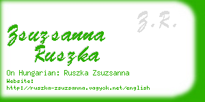 zsuzsanna ruszka business card